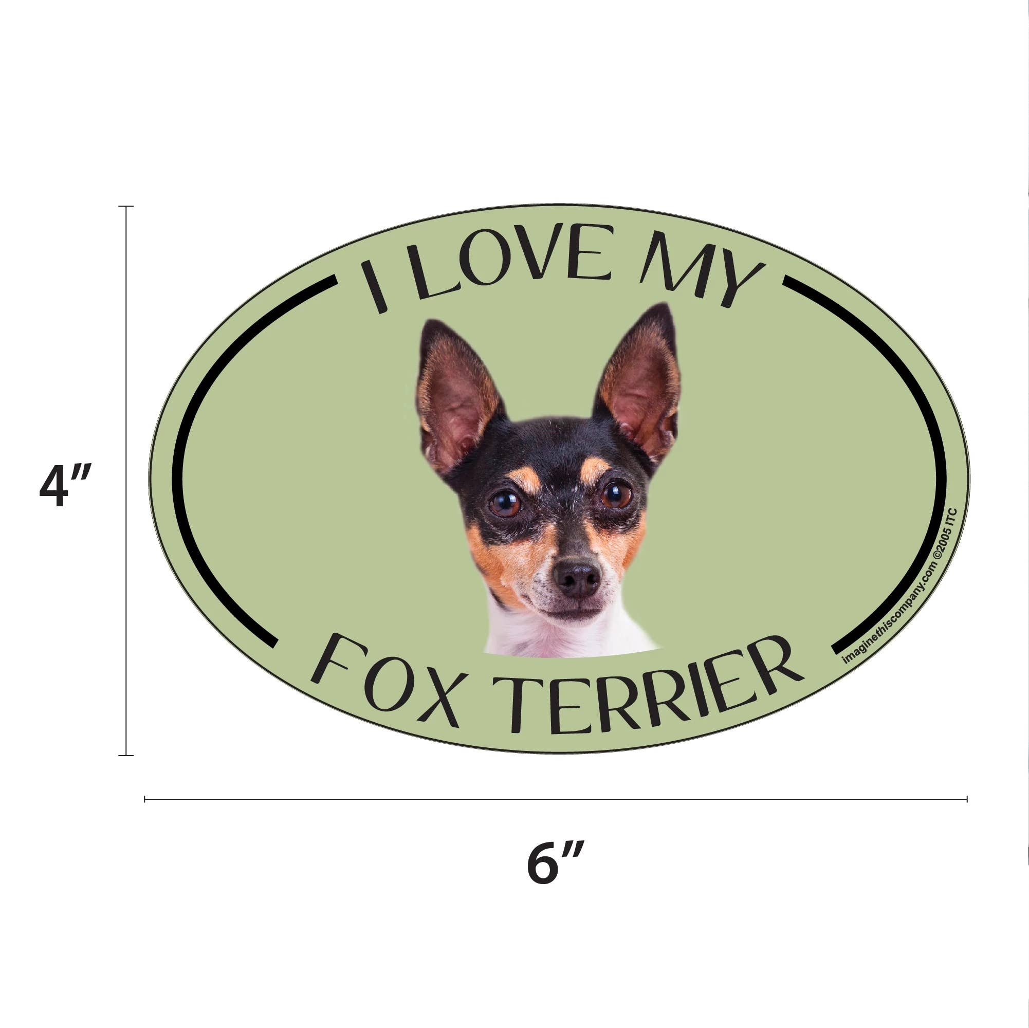 Imagine This Company - Wholesale Magnet - Fox Terrier Breed Oval Magnet1