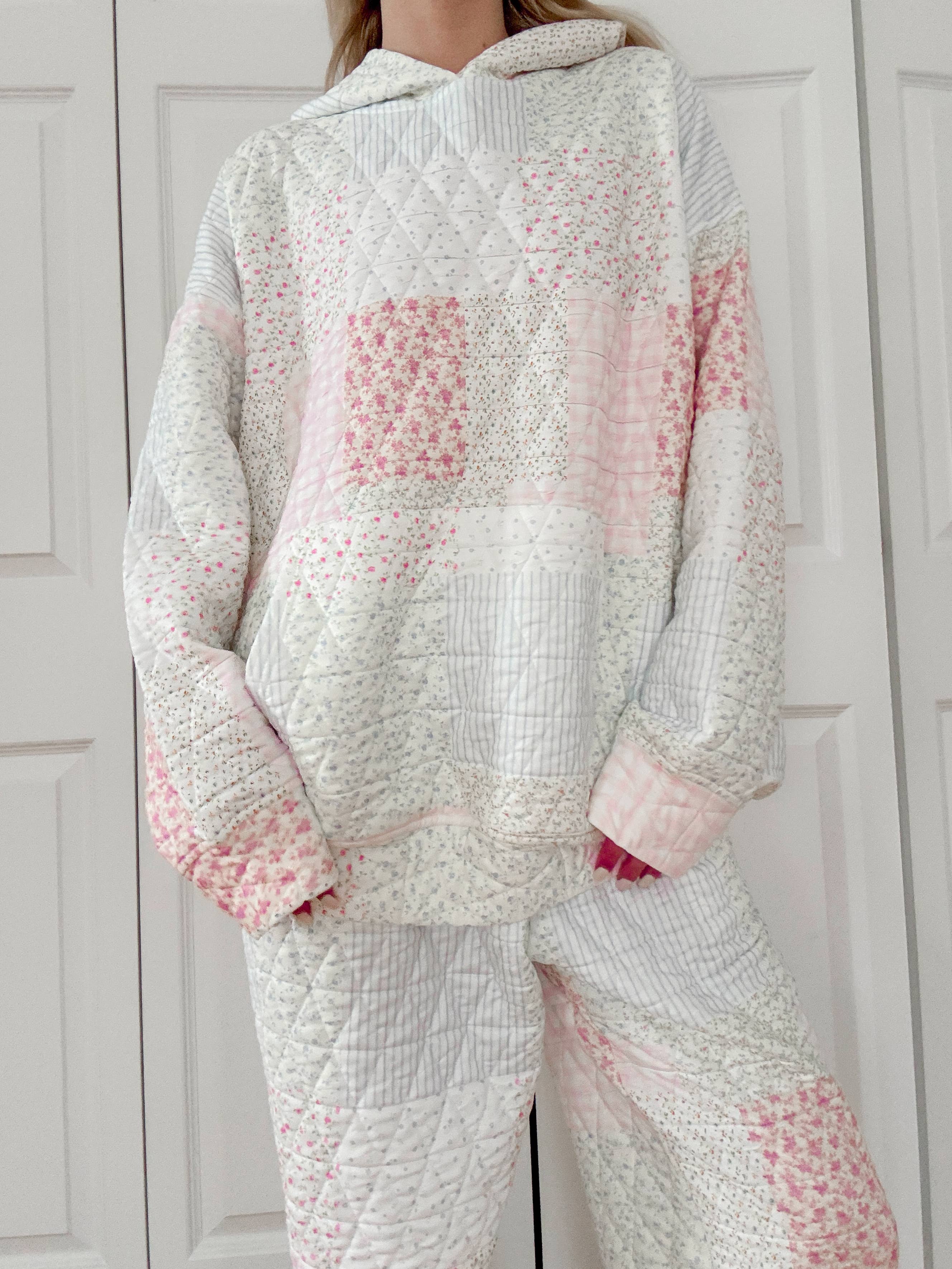 Quilted Pastel Hoodie for wholesale on Faire7