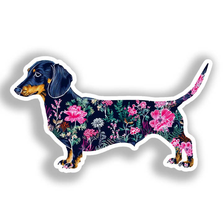 Autocollant Décalcomanie Chien Teckel # A019749 pour la vente par Yoonek Graphics