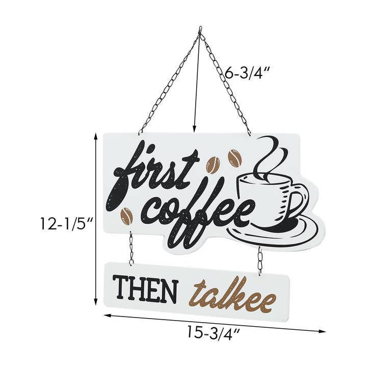Paris Loft Inc - Wholesale Sign - First Coffee Then Talk Sign, Coffee Sign6