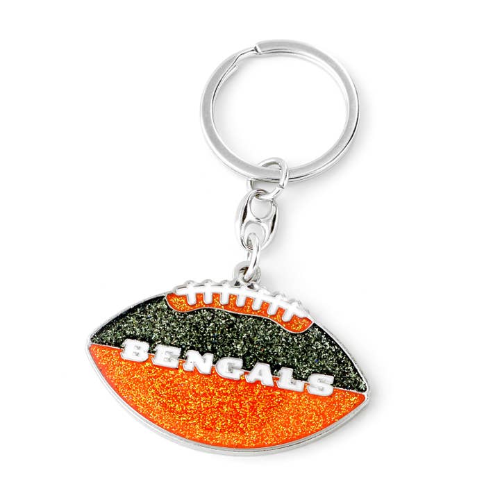 Aminco USA - Wholesale Keychain - Women's - NFL Cincinnati Bengals Glitter Football Keychain