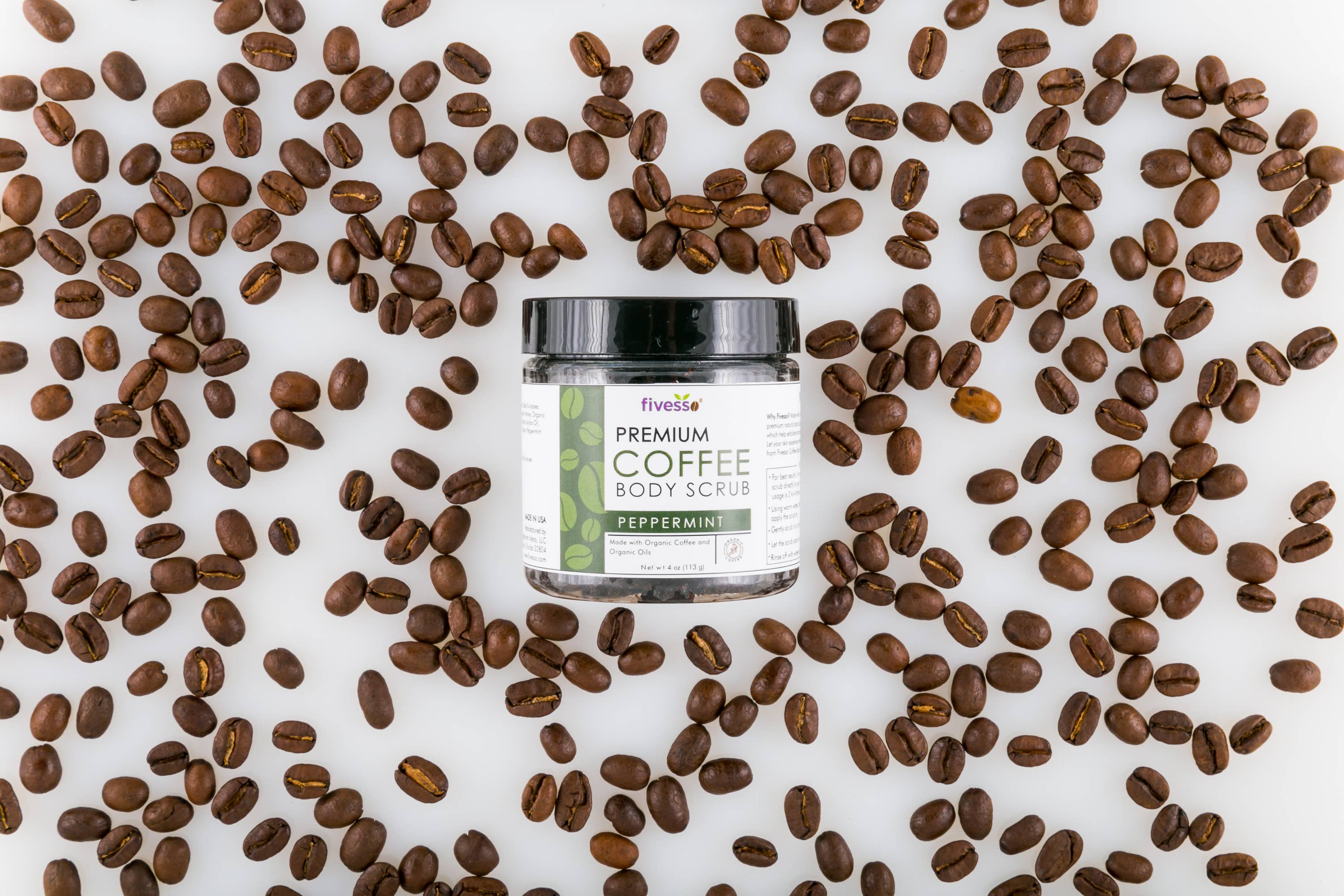 Fivesso - Organic Coffee Skincare - Wholesale Body Scrub/Exfoliant - Fivesso Coffee Body Scrub Variety Pack - Half Dozen2