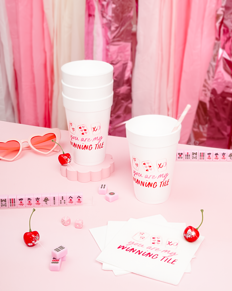 Busy Bee Gift - Wholesale Disposable Napkin - Mahjong Valentine's Day Cocktail Napkins | Set of 201