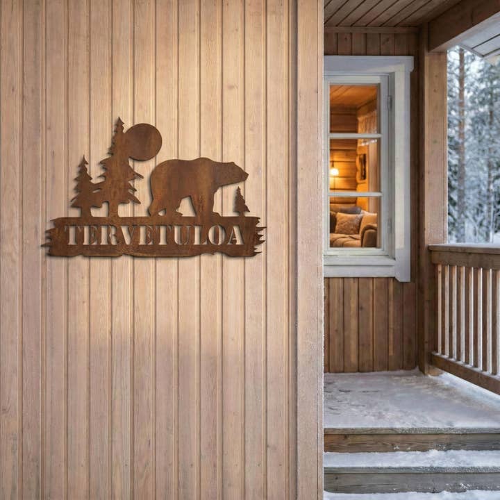Placa Metálica de Urso por atacado de Teraskyltit.fi