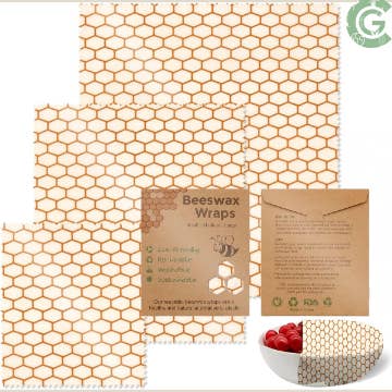 Reusable Food Wrap Set of 3 (1L,1M & 1S) Perfect Assortment  for wholesale by Conscious Generation