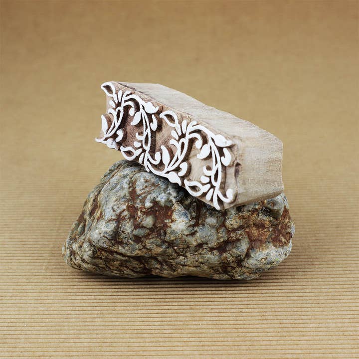 Tribal Trade GmbH – Großhandel Gummi-/Dekostempel – Stempel Holz Bordüre 7,5cm Modell 03 Borte Holzstempel3