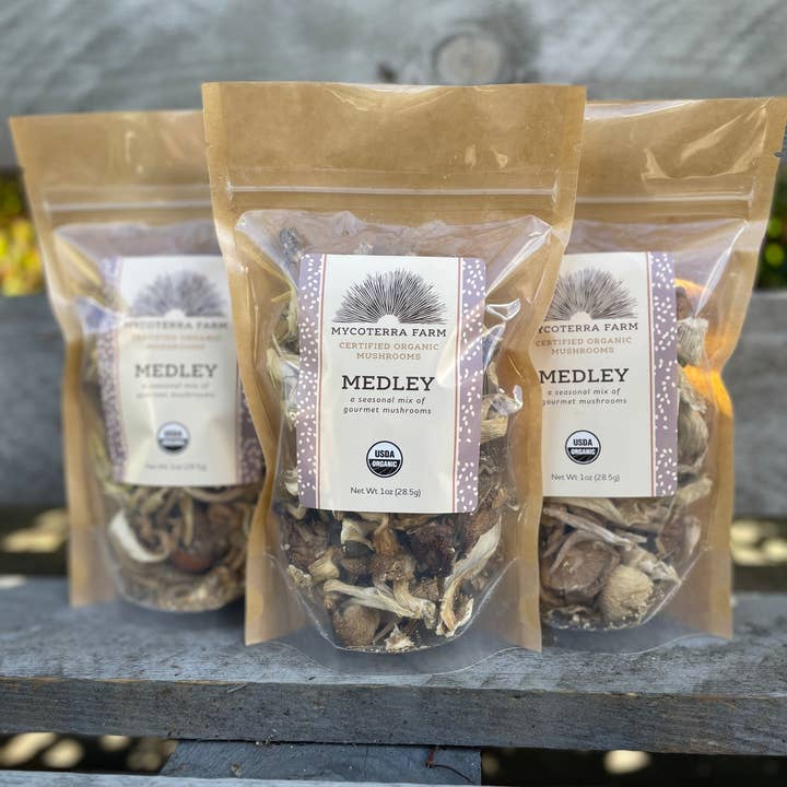 Mycoterra Farm - Wholesale Dried/Dehydrated Vegetables - Certified Organic Dried Mushroom Medley