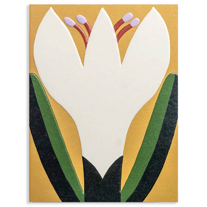 Calypso Cards LLC - Vente Carte de vœux classique - CARTE DE VŒUX VIERGE FLEUR DE MARS 3,5 x 4,75"