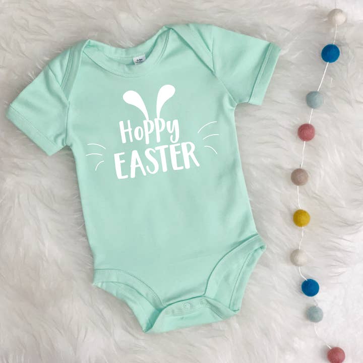 Lovetree Design - Vente Body (sans pieds) – bébé - Bébé Hoppy Pâques - Body Grenouillère Lapin de Pâques3