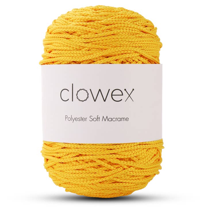 Clowex Textile LLC - Wholesale Yarn - Polyester Soft Macrame Cord 2.5mm, Colored Braided Rope Yarn15