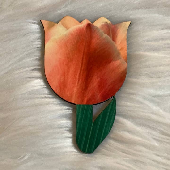 Orange Petal (T01) - Tulip Magnet for wholesale by Much Love Treasures