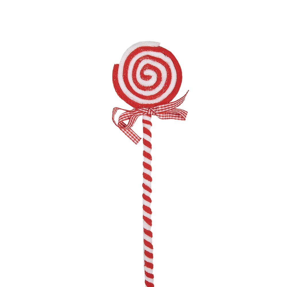 Clayre & Eef – wholesale Decorative figurine – 65851 Christmas Decoration Lollipop 41 cm Red White Plastic0
