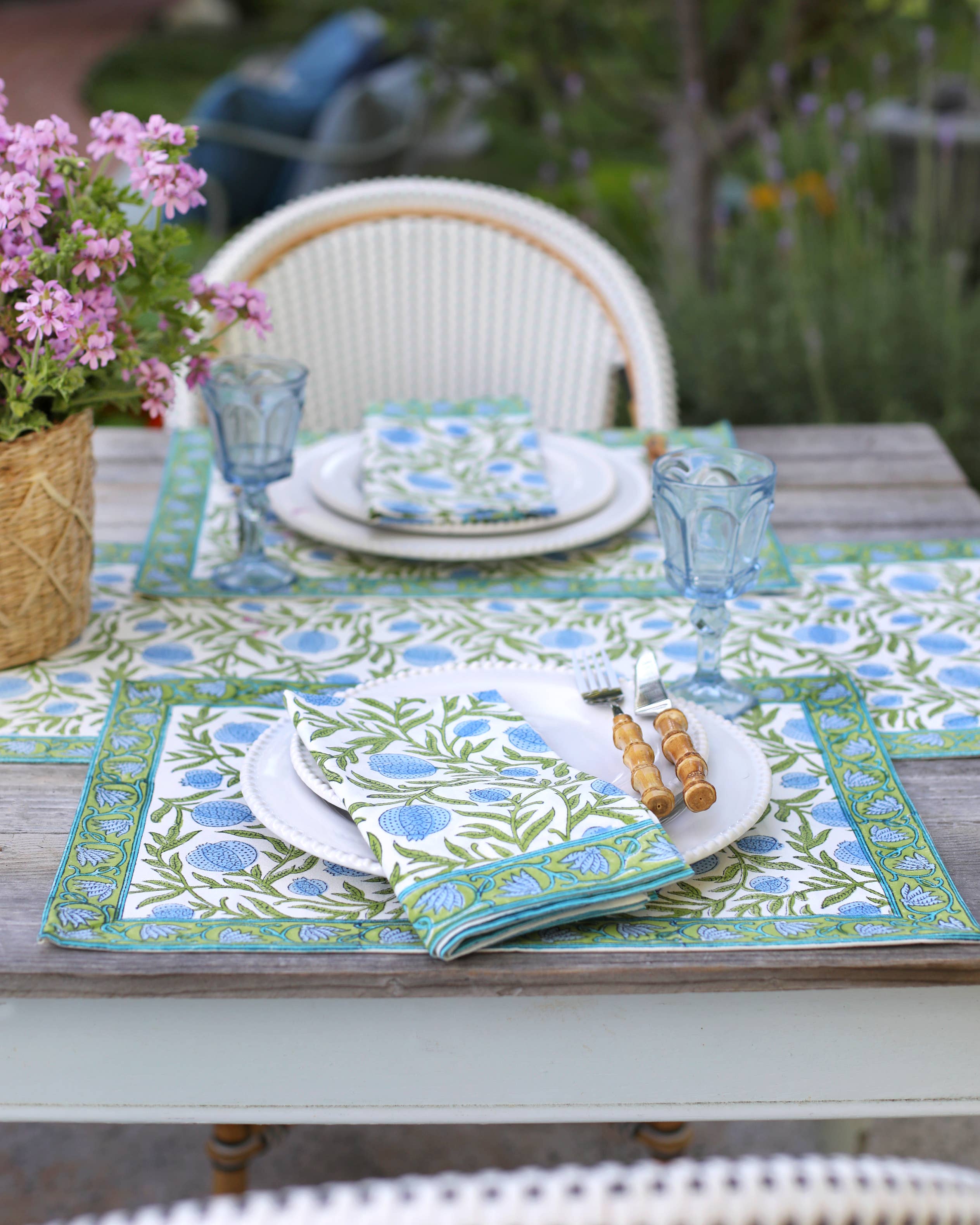 PACIFIC & ROSE TEXTILES - Vendita all'ingrosso Tovaglioli da tavola in stoffa - Tovagliolo blu melograno, set di 43