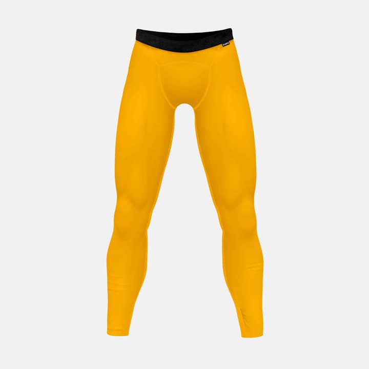 Meia-calça amarela dourada matiz para homens por atacado de Sleefs