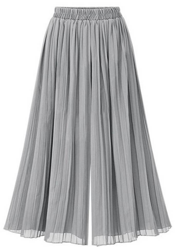 NINEXIS - Wholesale Pants - Women's - CWBLP1549_HIGH-WAISTED CHIFFON PLEATED WIDE-LEG PANTS