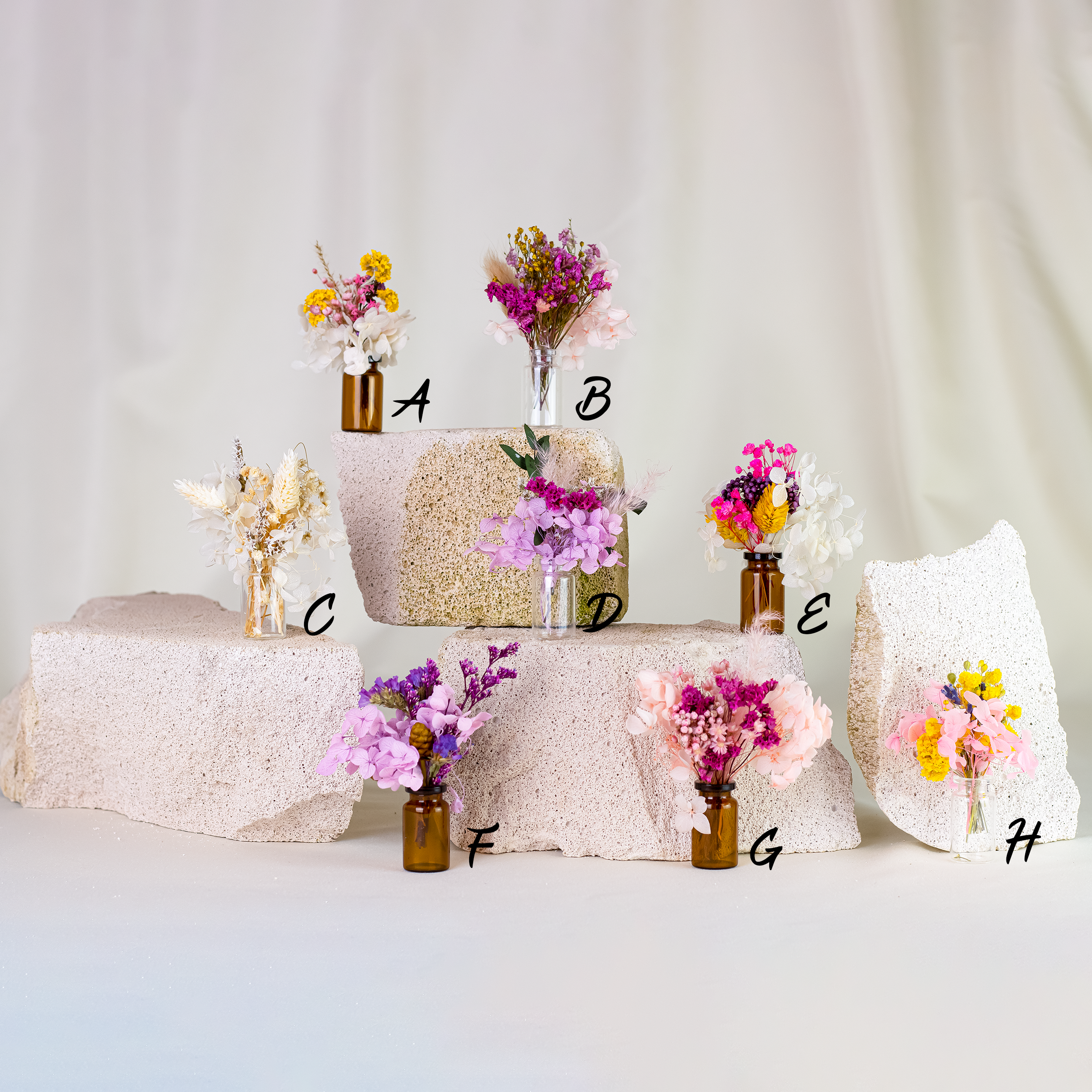 Kunstharz.Art - Wholesale Dried/Pressed Flowers - Valentine's Day flowers Small gift in gift box Bouquet15