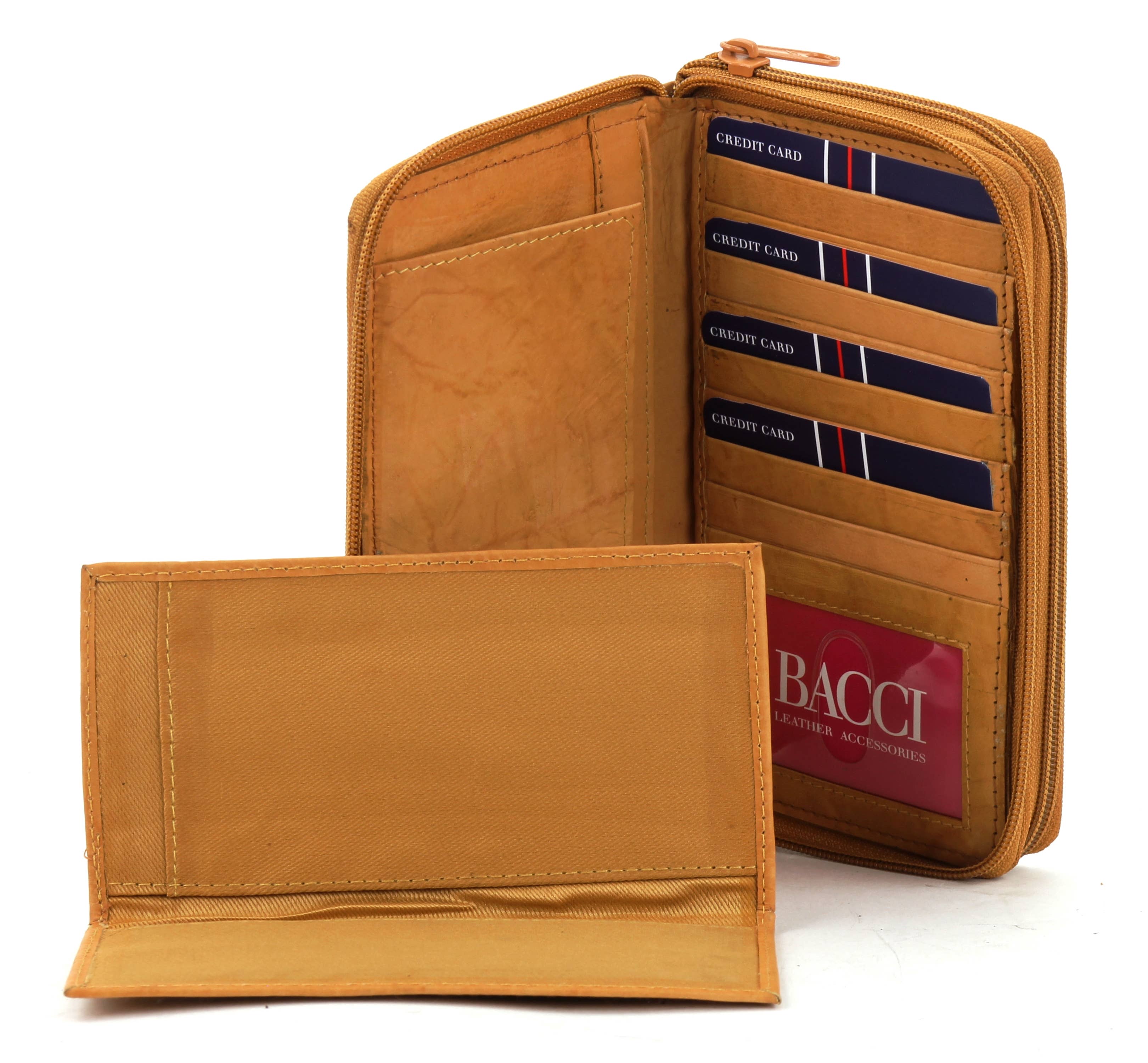 Leather Impressions Inc - Wholesale Wallet - Women's - Double Zipper Women's Clutch 1558513