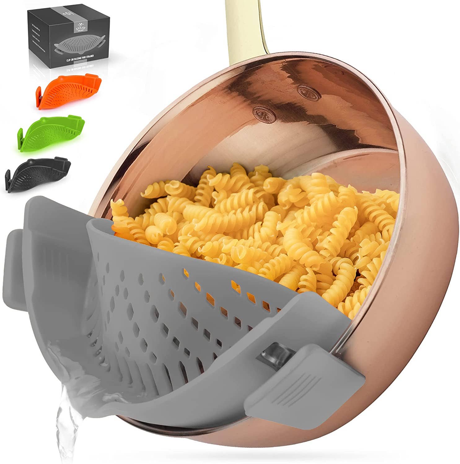 Zulay Kitchen - Wholesale Kitchen Tool/Gadget - Adjustable Silicone Strainer with Small Mouth10