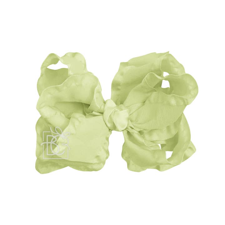 Beyond Creations, LLC - Wholesale Hair Bow - Kids - DOUBLE RUFFLE BOW ON CLIP52