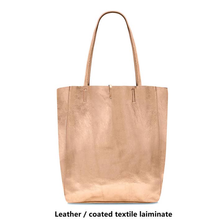 MONTTE DI JINNE - Venta al por mayor Bolso con correa - Mujer - Bolso de Hombro Grande Tipo Shopper de Cuero Genuino Italiano
