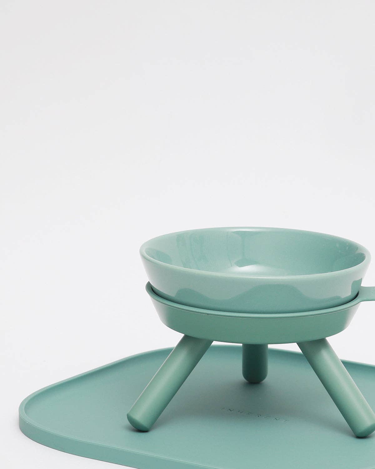 Pets So Good - Wholesale Pet Bowl - Cat/Dog - Oreo Elevated Pet Feeder Table . Jade Green . Short5