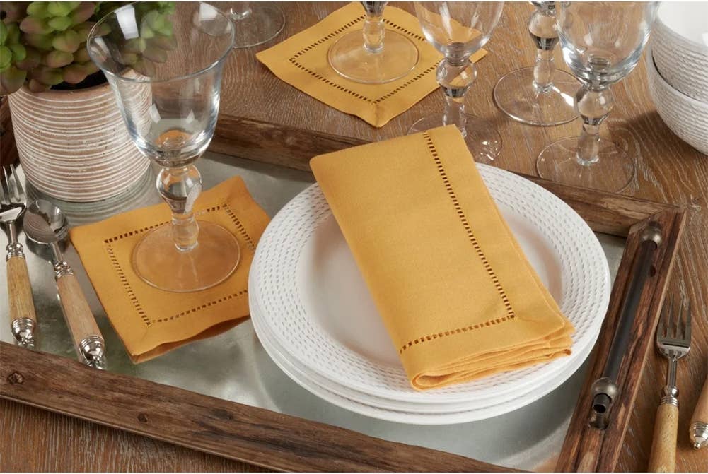 Fennco Styles - Wholesale Dinner & Cloth Napkin - Hemstitch Border 18-Inch Dinner Napkin8
