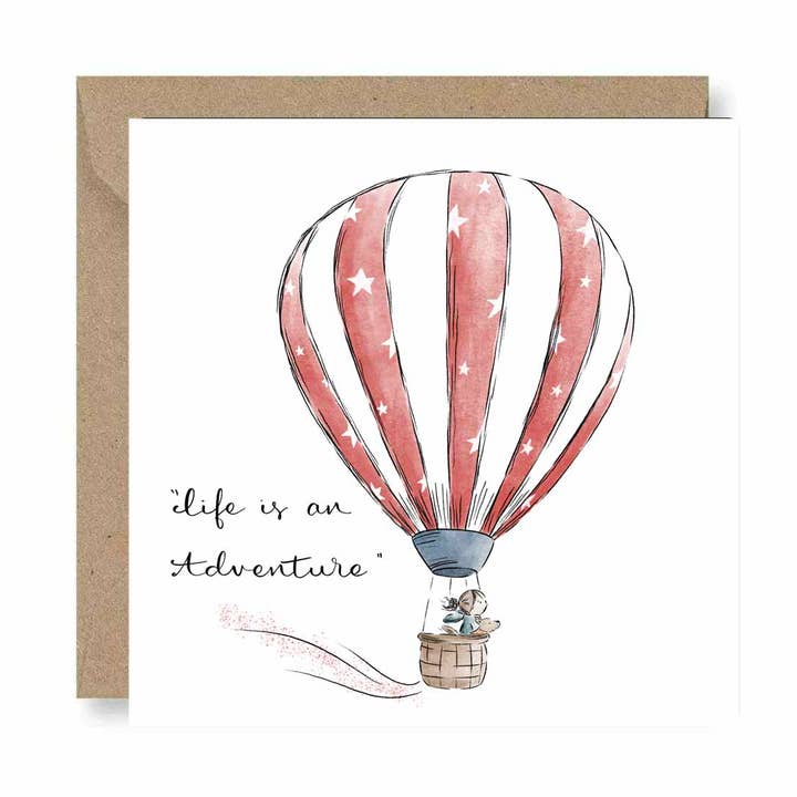 Das Leben ist ein Abenteuer - Grußkarte für den Großhandel von Deborah Maguire