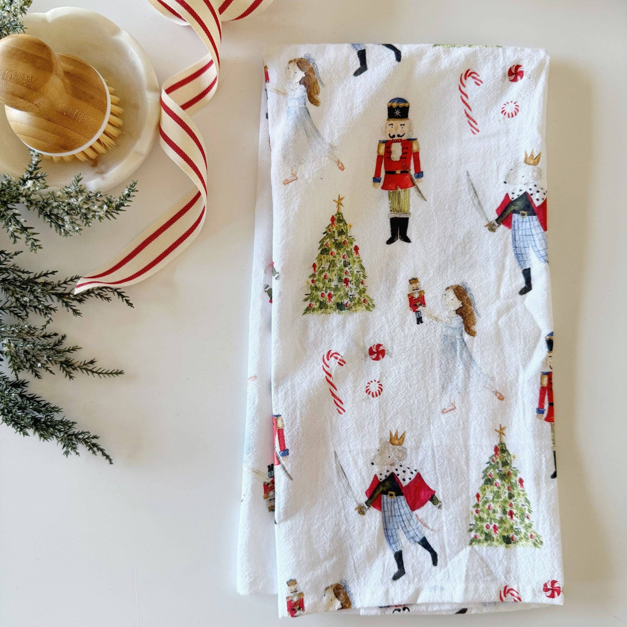 emily lex studio – wholesale Tea towel – nutcracker tea towel3