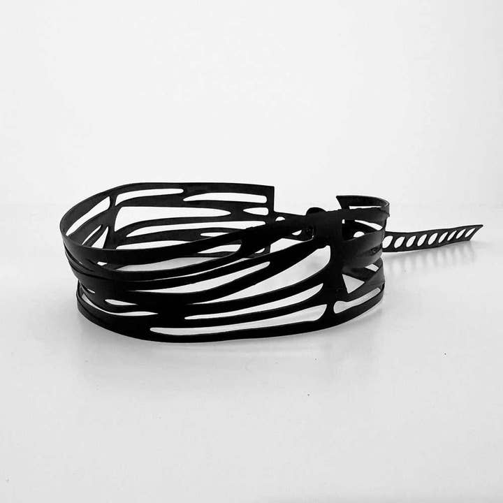 Zebra Bicycle Tube Choker for wholesale by Kaden & Kai