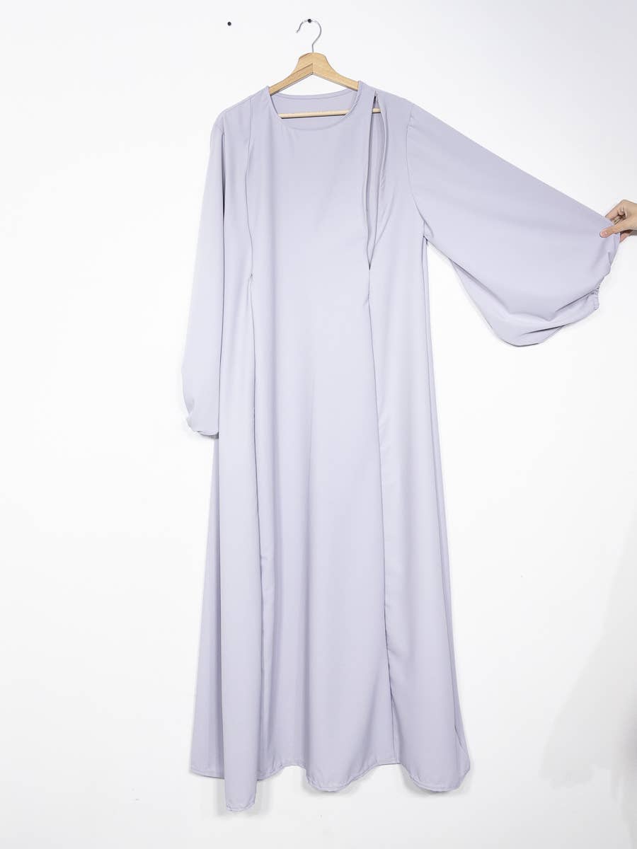 IDEAL OUTFIT - Wholesale Nursing Dress - Maternity - Medina silk nursing abaya with zip opening 2508PK17