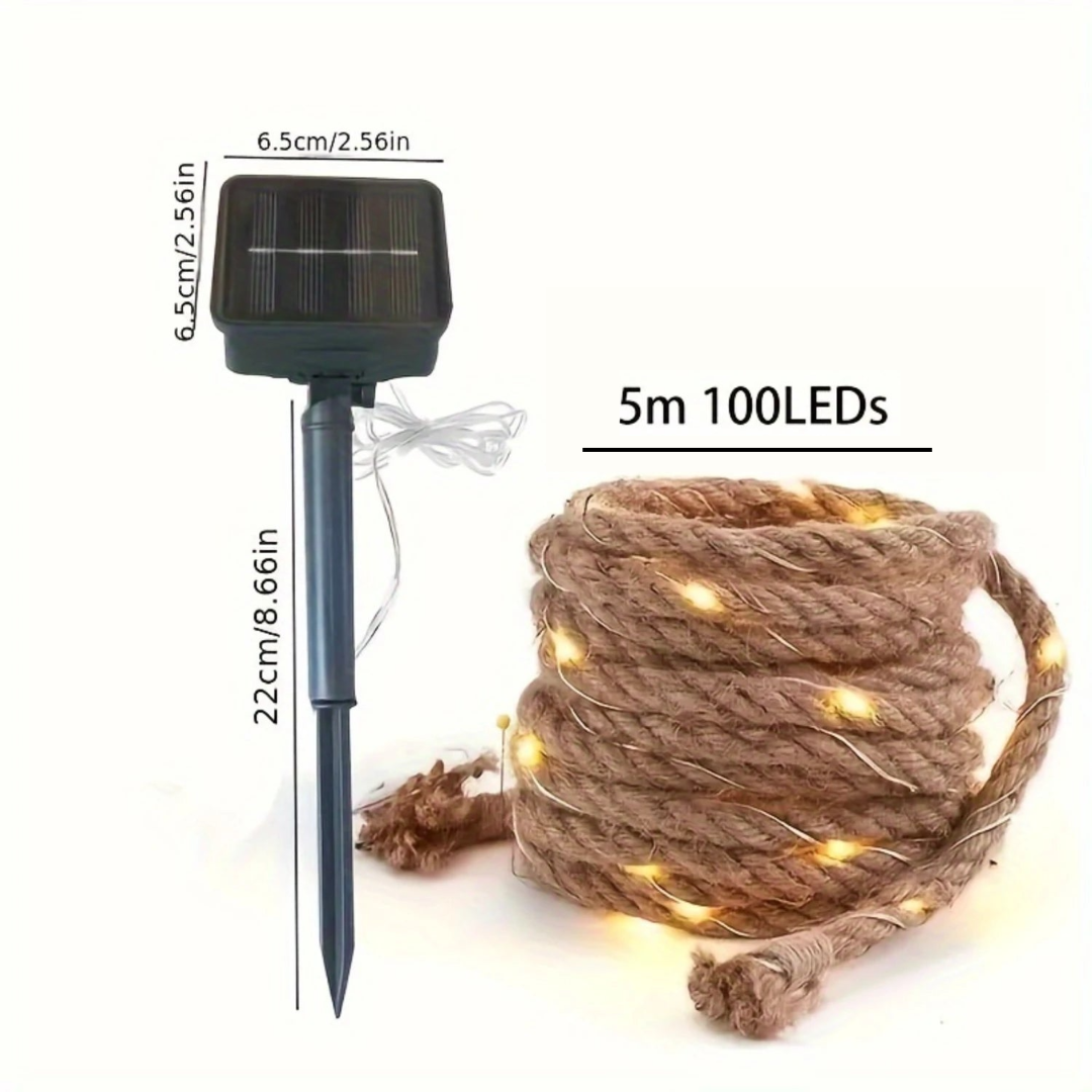 BRECK + FOX - Wholesale String lights - Solar Hemp Rope8