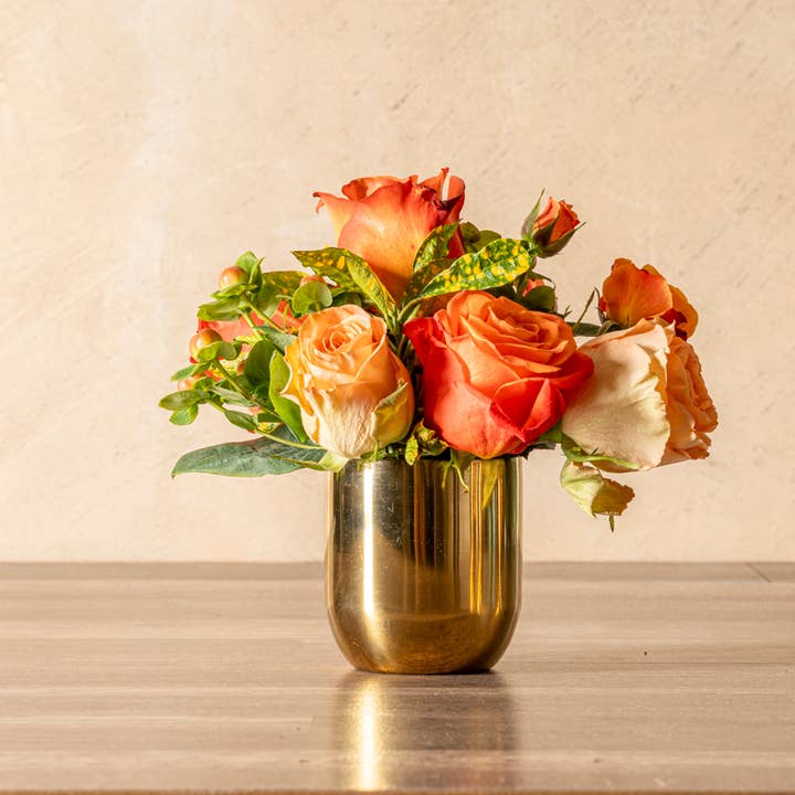 Double Walled Drinking Cup - Brass Color for wholesale by Verve Culture