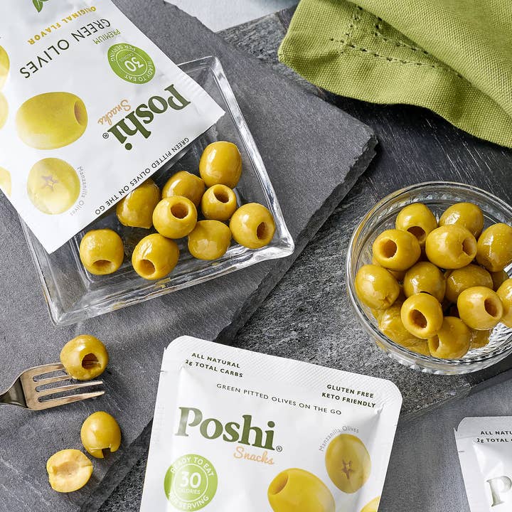 POSHI - Wholesale Olives - Poshi Olives - Premium Green Olives 1.1oz/102