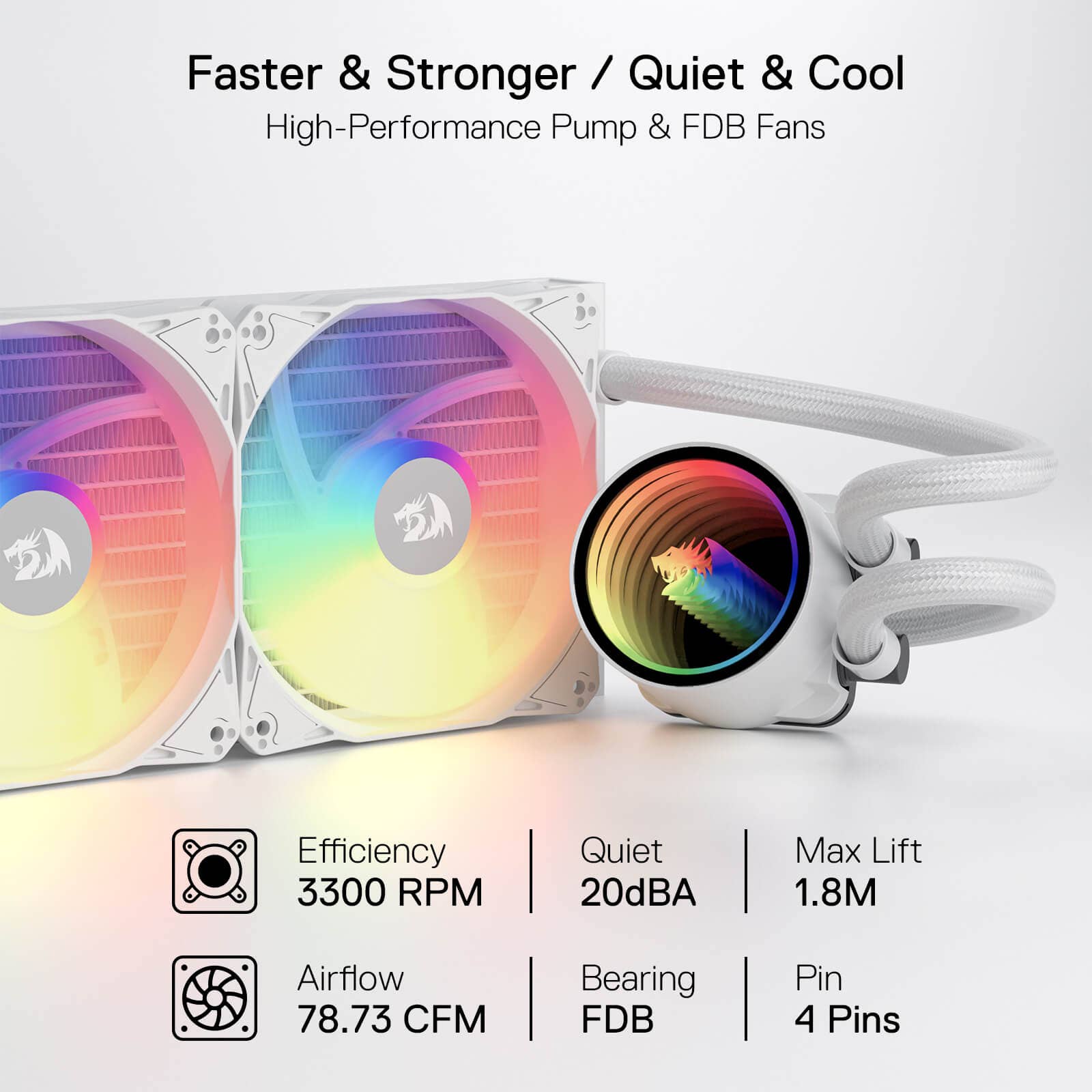 Redragon - Vente Haut-parleurs - Refroidisseur liquide CPU AIO ARGB tout-en-un8