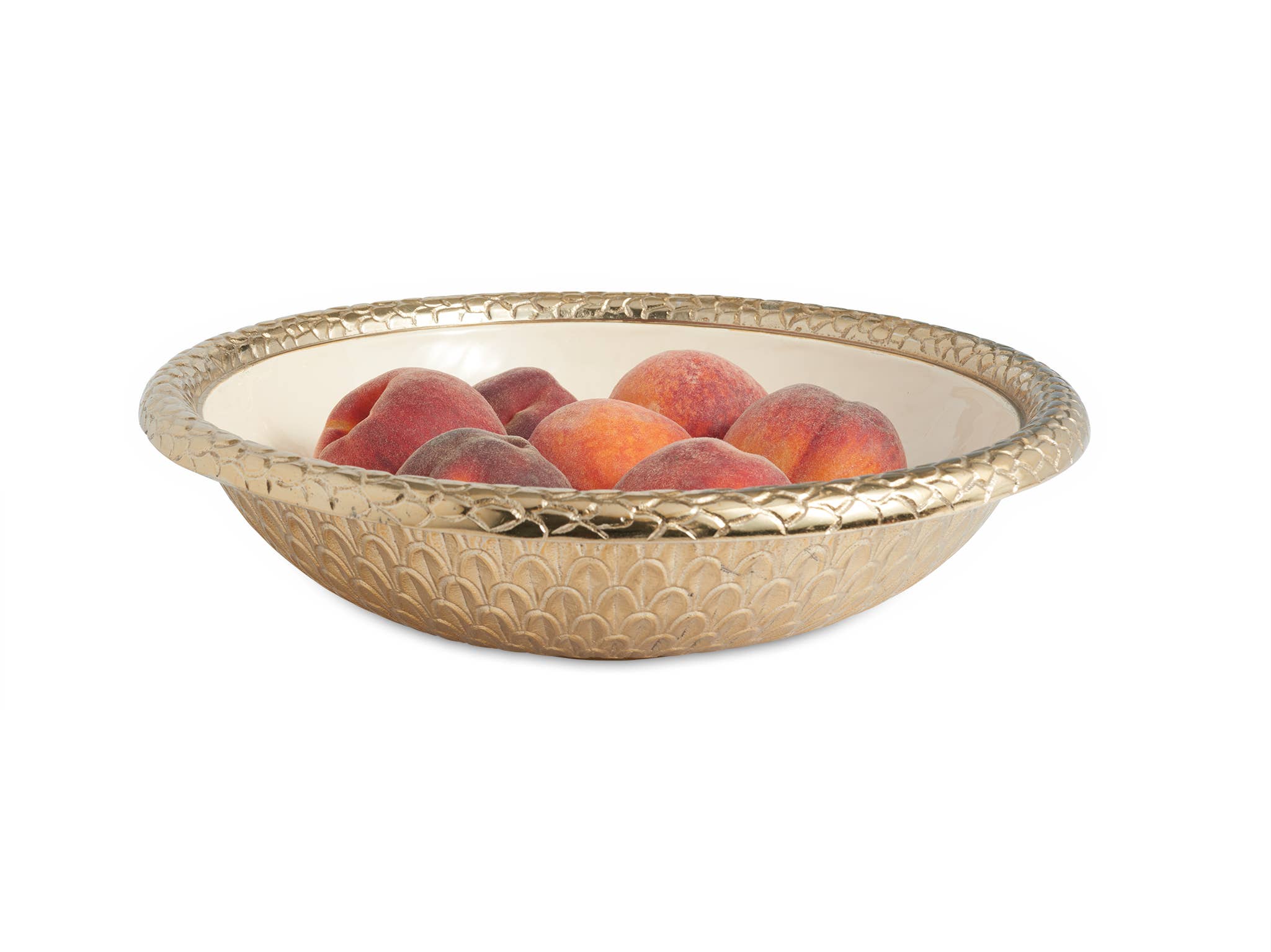 Julia Knight Inc. - Wholesale Appetizer Serveware - 12" Florentine Round Bowl Gold Snow1