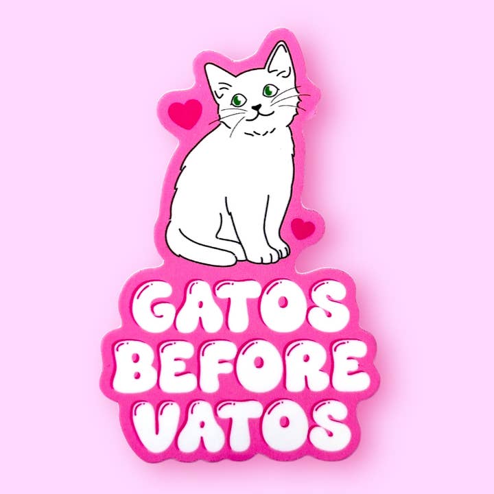 Gatos Before Vatos Sticker for wholesale by The Hissin' Kitten