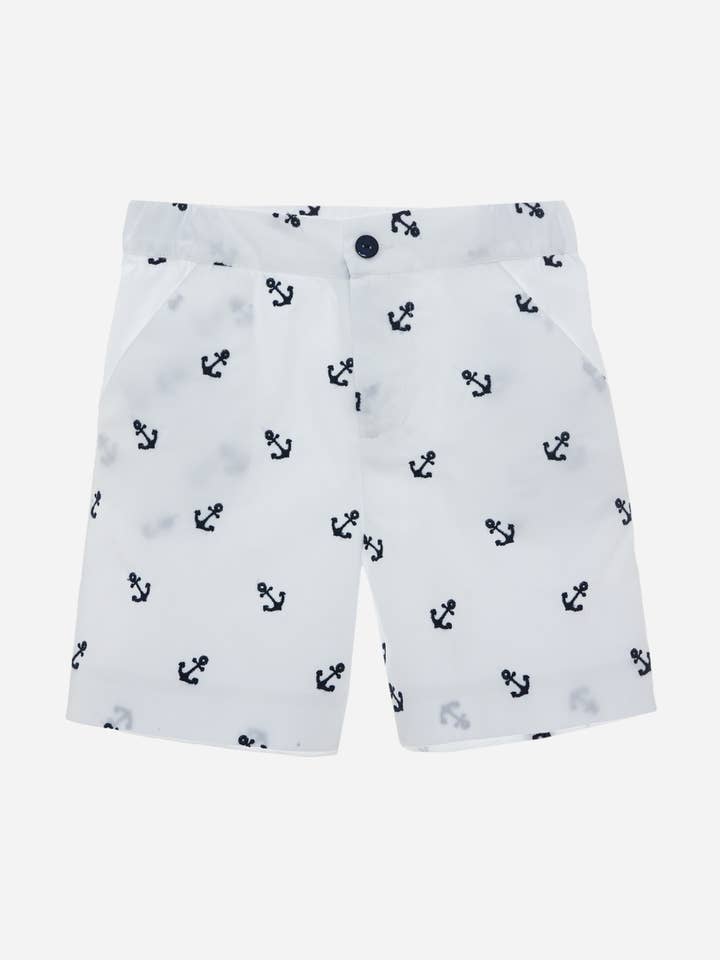 Hvide poplinshorts for engroshandel hos Patachou