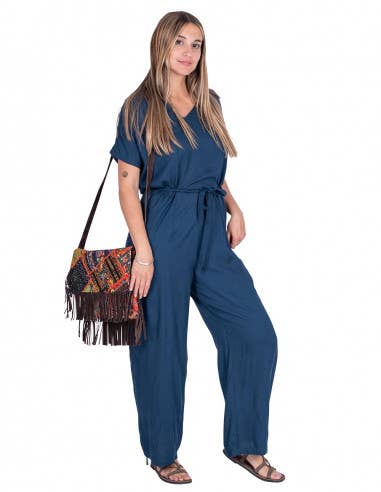 Blue Long Plain Jumpsuit for wholesale on Faire1