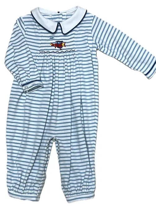 Marco and Lizzy - Wholesale Jumpsuit - Baby - AIRPLANE HAND SMOCKED E BABY BOY BUBBLE0