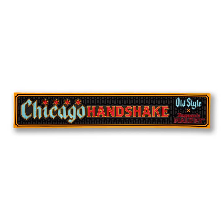 Chicago Handshake Bar Mat for wholesale by Transit Tees
