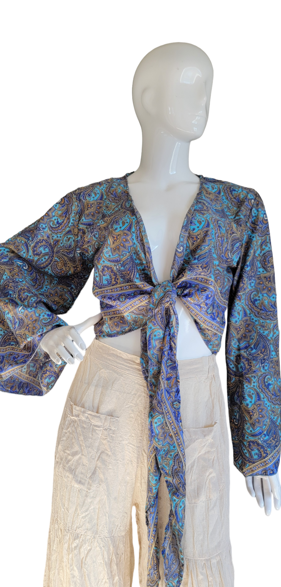 Evergreen Guardian Imports – wholesale Blouse – Women’s – TSTT-66 Long Sleeves Front Tie Top29