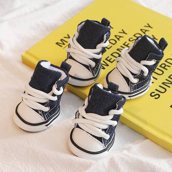 BLUE All-Season Canvas Dog Shoes – Casual & Durable_CWMM7256 for wholesale on Faire