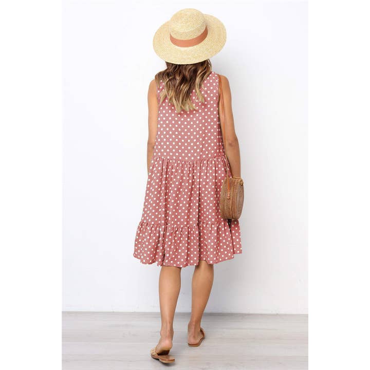 Sharon Tatem Fashion LLC - Wholesale Dress - Women's - Dress Sexy Boho Beach Sundress Women Floral Printed Polka Dot9