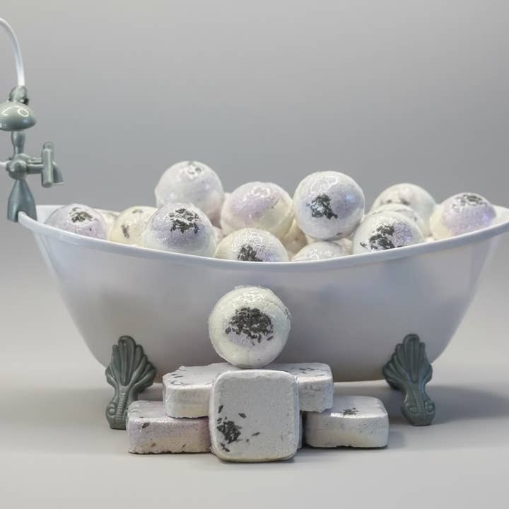Etti Soap LLC - Wholesale Bath Bomb/Fizz - Premium Goat Milk Bath Bombs – Lavender • Set of 3 (2.2 oz each)2