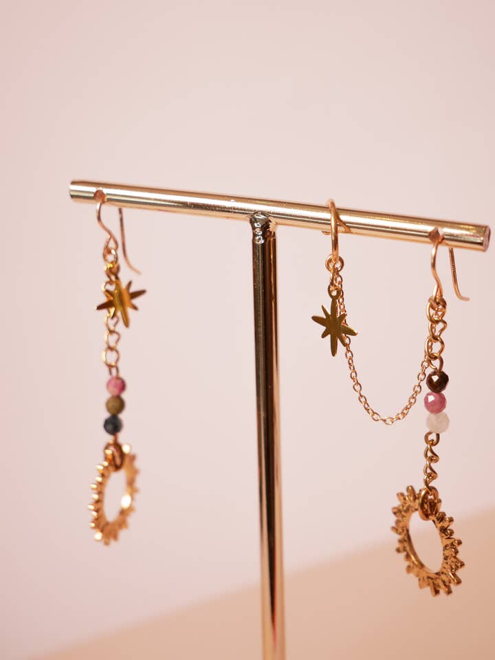 Örhängen "Solistice 2" guld för wholesale av the great blossom