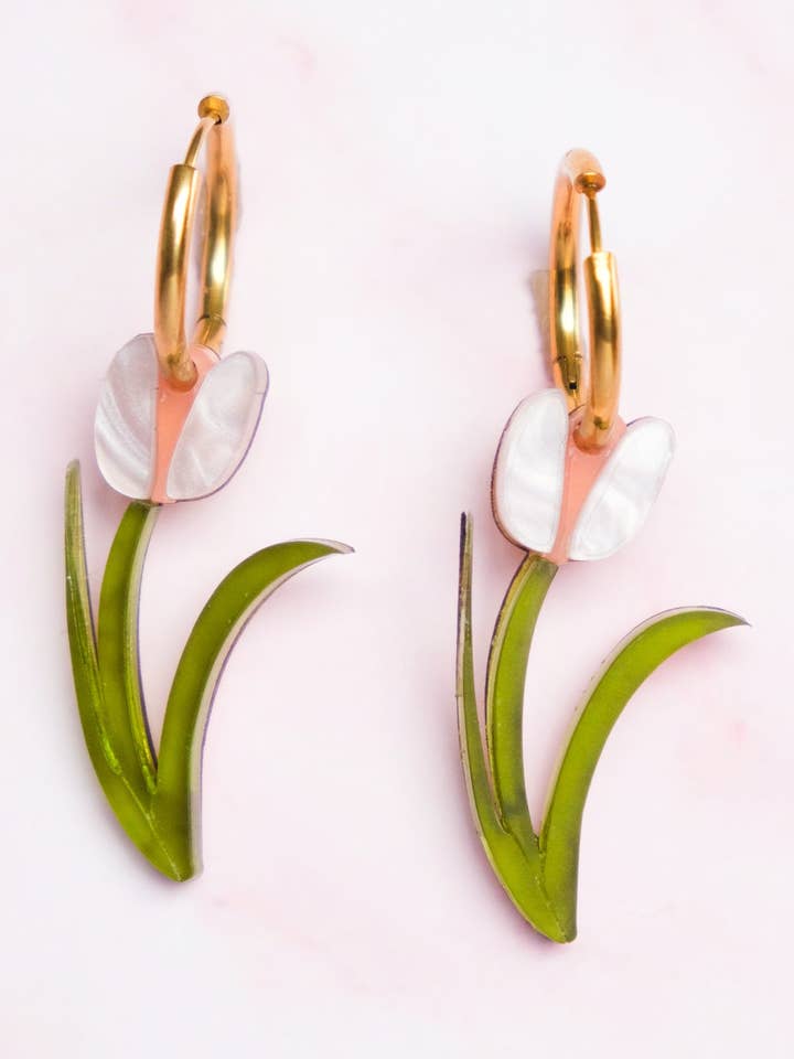 Tulip Hoop Earrings for wholesale by Cuteryko