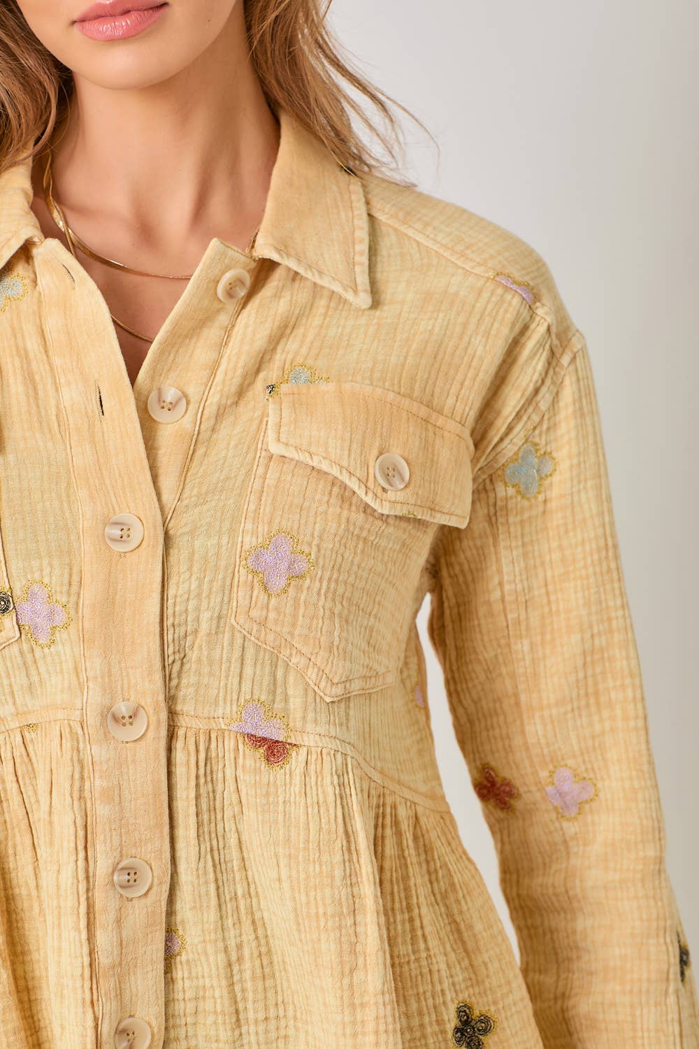 Mystree – Blusão - Mulher por atacado – 61004 Casaco Peplum Lavado17