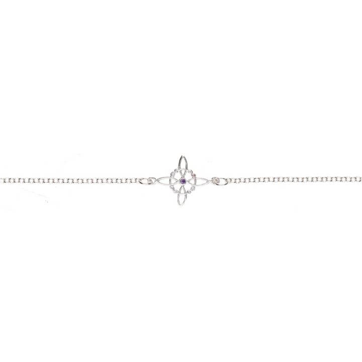 Small Witch's Knot Anklet in 925 Sterling Silver for wholesale by Vives de la Cortada S.L