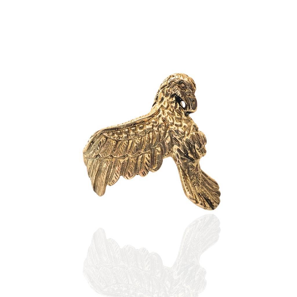 Dreamers of Dreams – wholesale Cocktail/statement ring – Hawk Ring - Brass Spirit Animal Statement Ring2