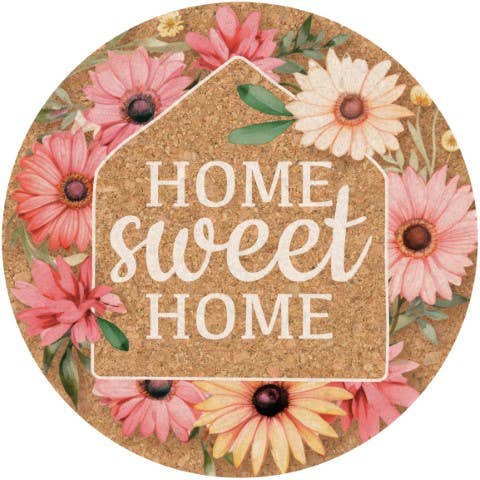 Gift & Garden by Carson - Wholesale Trivet - Home Sweet Home Cork Trivet